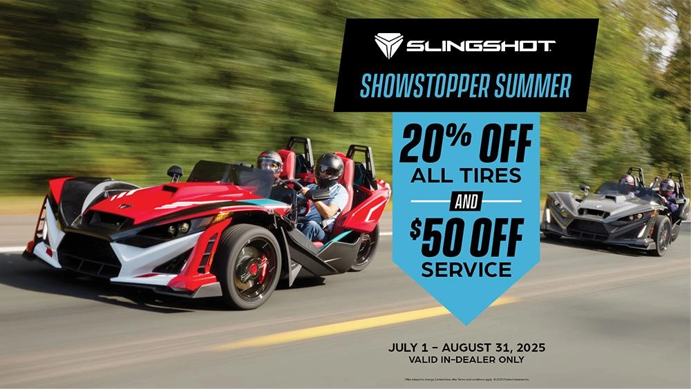 Showstopper Summer Tires Offer - Slingshot alt