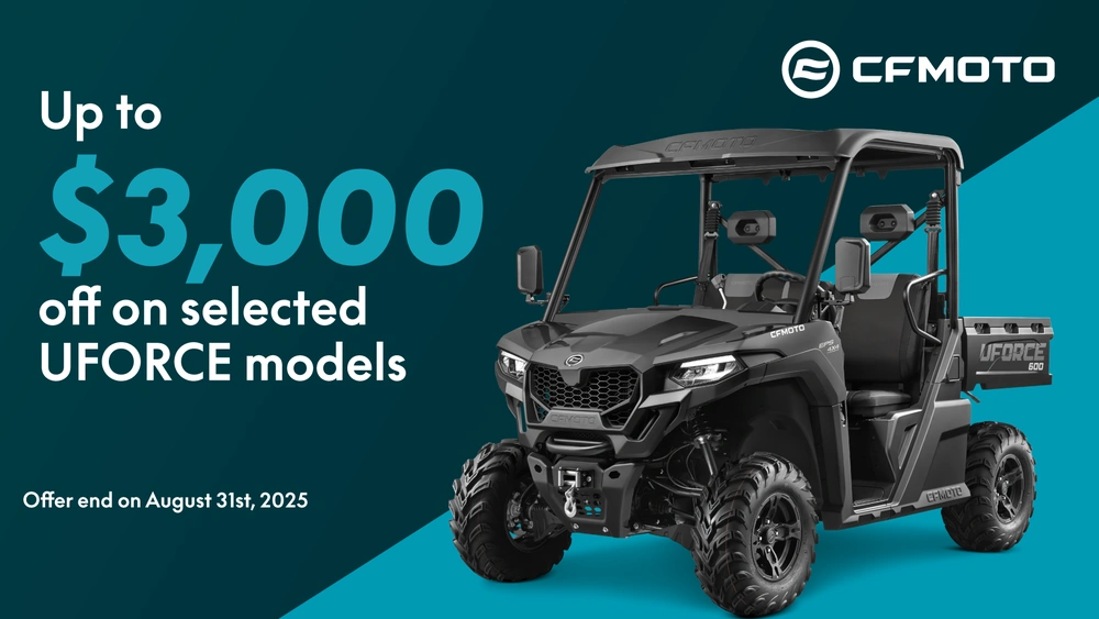 CFMOTO - Receive up to $3,000 off on UFORCE models alt