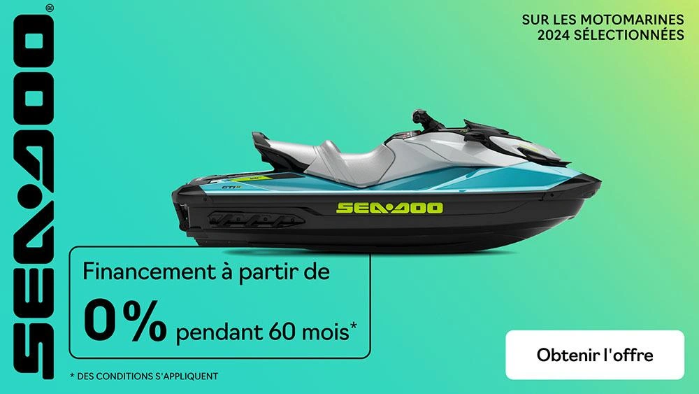 Financement à partir de 0% pour 60 mois sur les modèles Sea-Doo 2024 sélectionnés alt