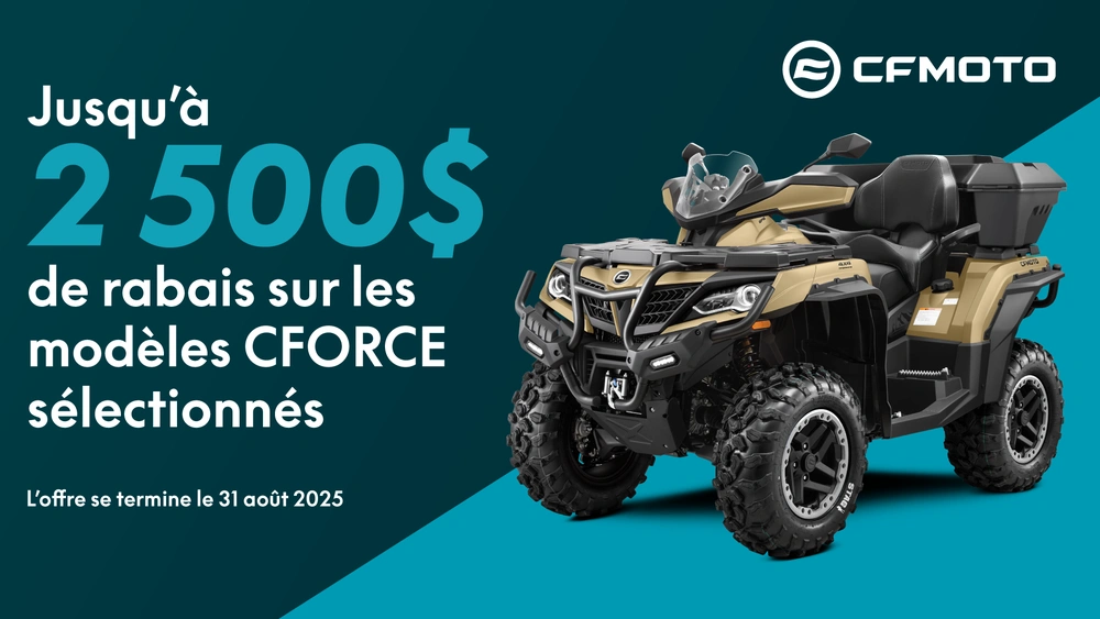 CFMOTO - Get up to $2,500 off on select 2024 & prior CFORCE models alt