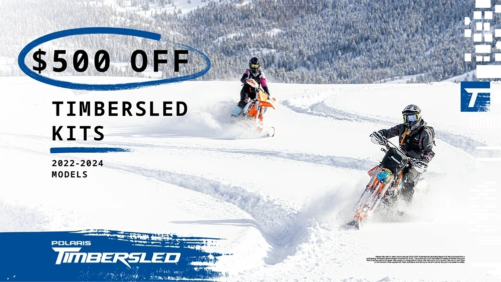 Timbersled is providing customers with $500 off alt