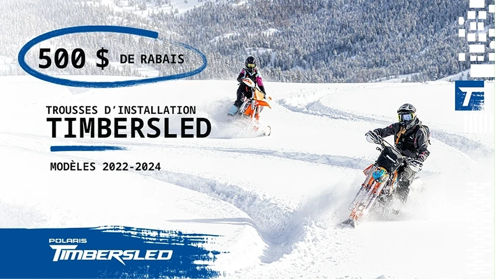 Timbersled offre un rabais de 500 $ à ses clients alt
