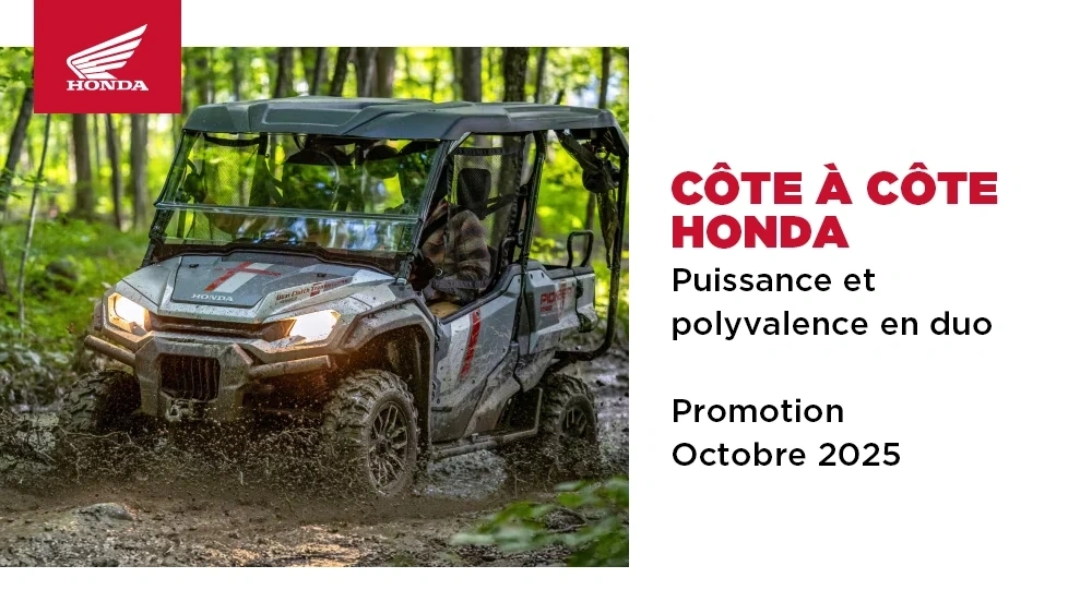 Côte à côte Honda – Puissance et polyvalence en duo alt