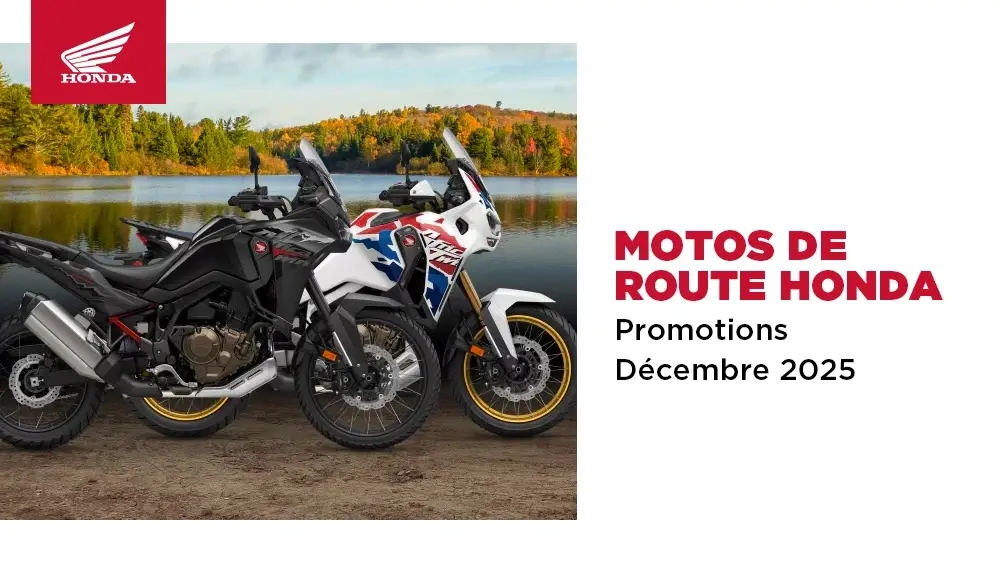 Motos de route Honda– Promotions Decembre 2025