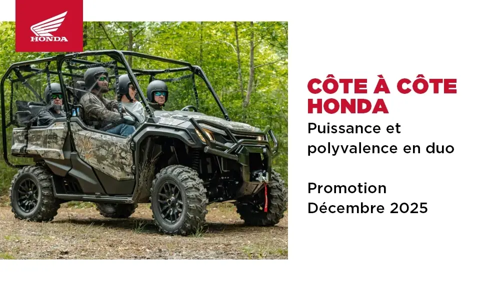 Côte à côte Honda – Puissance et polyvalence en duo