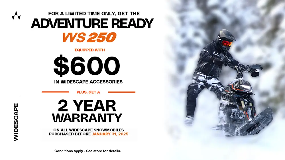 For a limited Time Only, Get the Adventure Ready WS 250 Equipped with $600 in Widescape Accessories