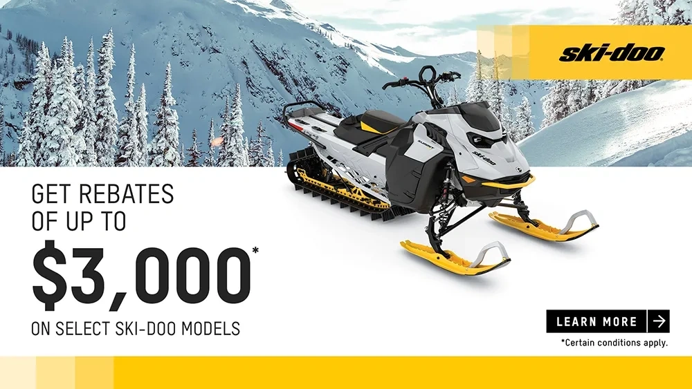 Get rebates up to $3,000 on select Ski-Doo models