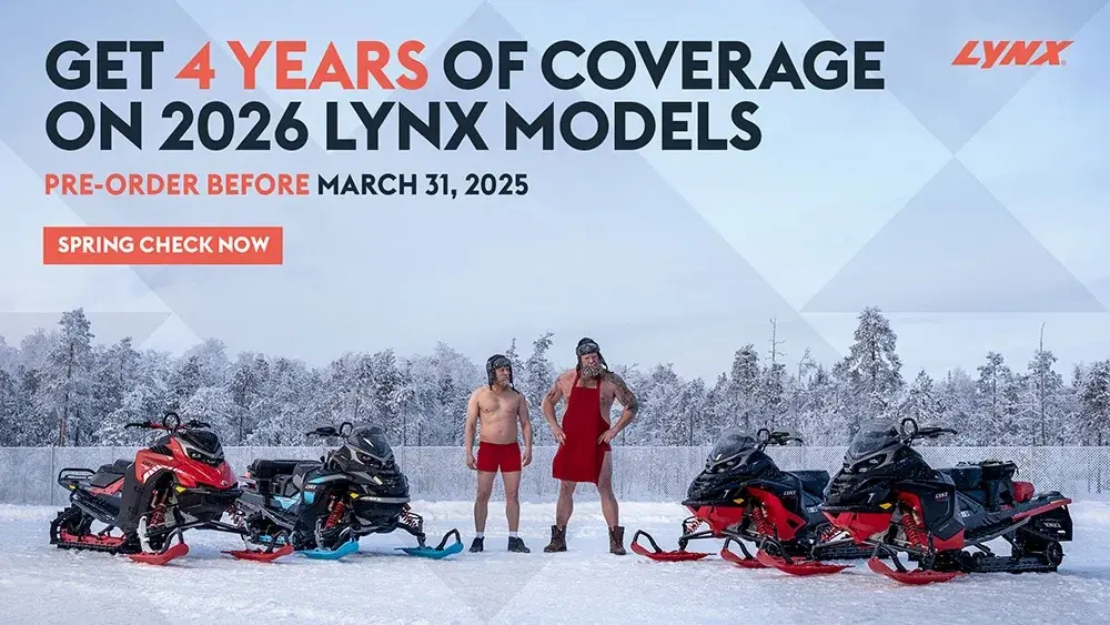 Get 4 years of coverage & the best offer of the year guaranteed on 2026 Lynx models