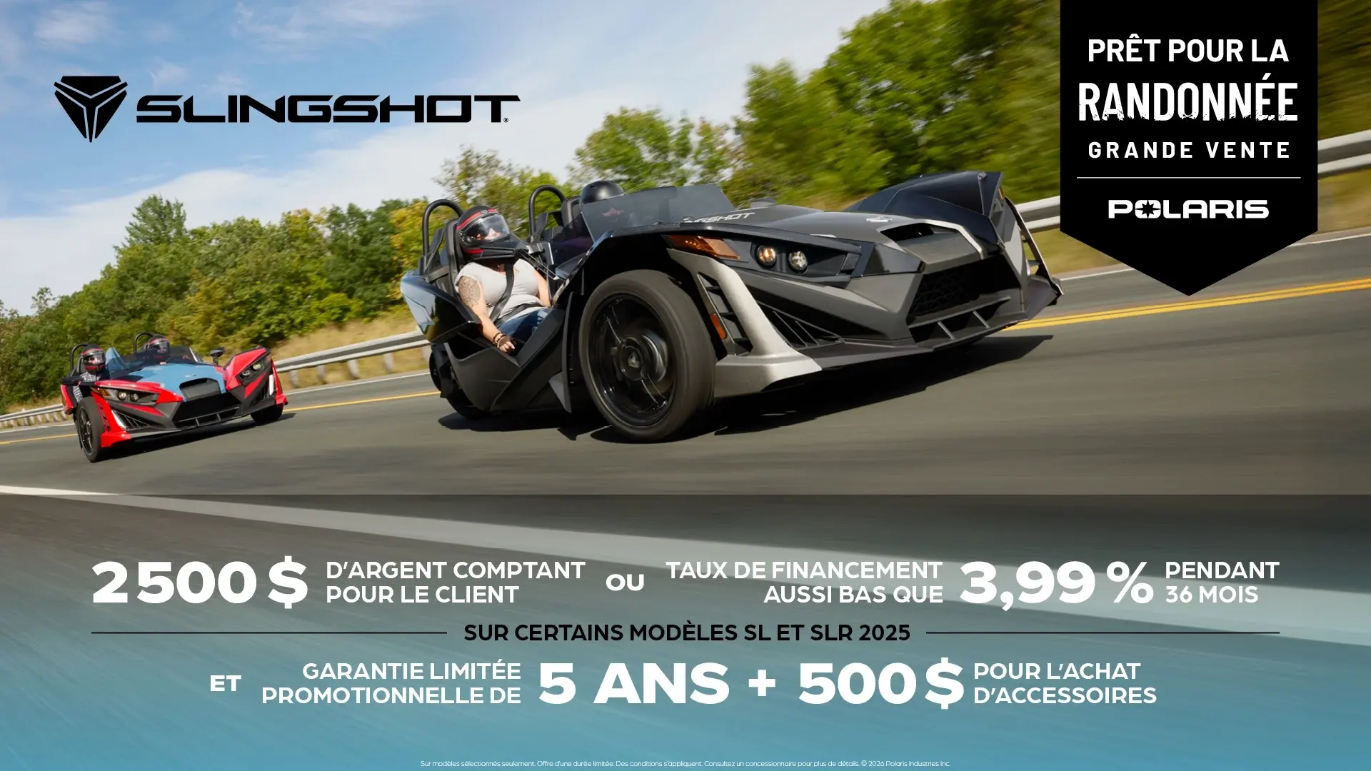 Prêt pour la randonnée - 2 500 $