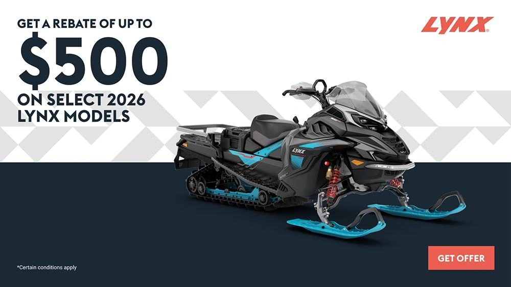 Get a rebate up to $500 or up to 2 years of coverage on select 2026 Lynx models alt