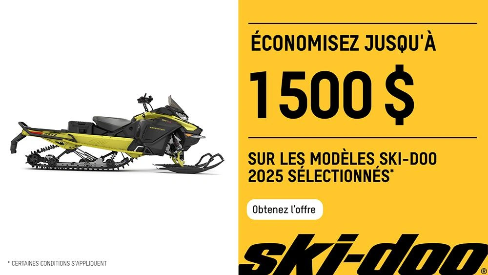 Obtenez 1 500 $ de rabais sur les motoneiges Ski-Doo 2025 sélectionnées alt