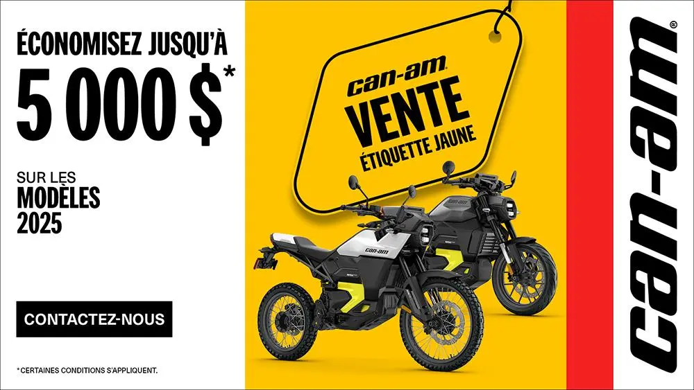 Obtenez 5 000 $ de rabais sur les modèles motos Can-Am 2025