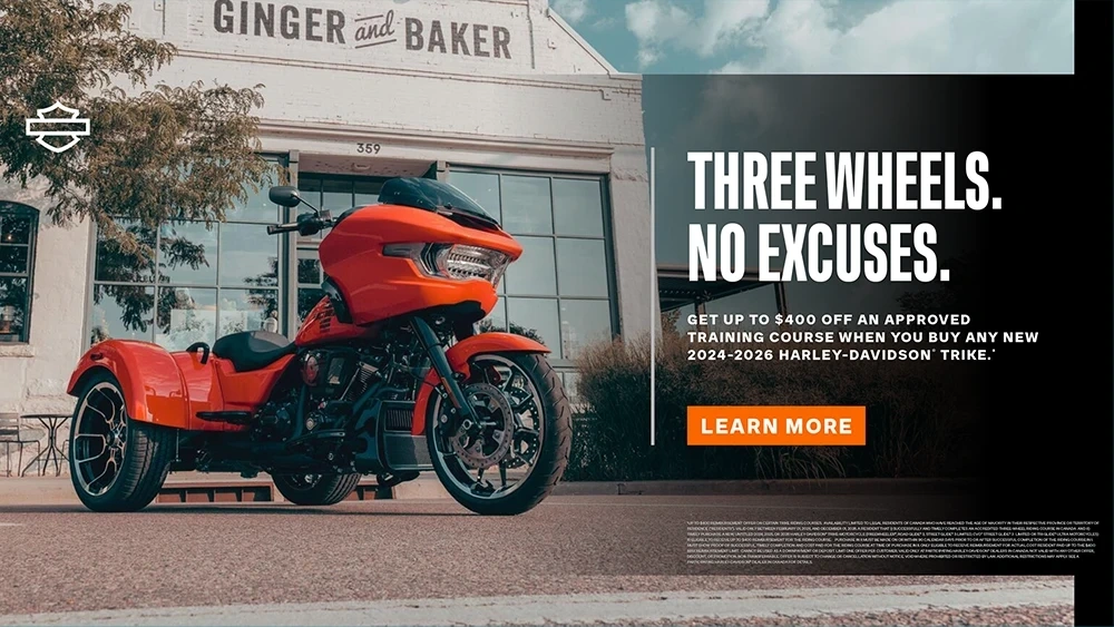 THREE WHEELS. NO EXCUSES. alt