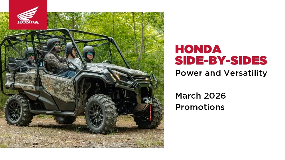 Honda Side-by-Side Offers - March 2026. alt