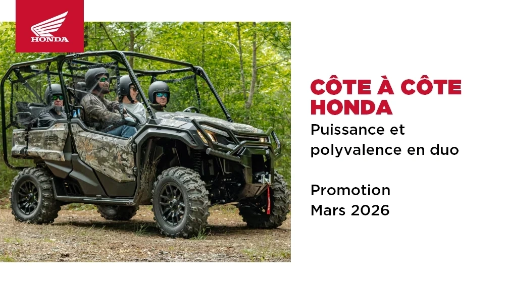 Offres Côte-à-Côte Honda - Avril 2026. alt