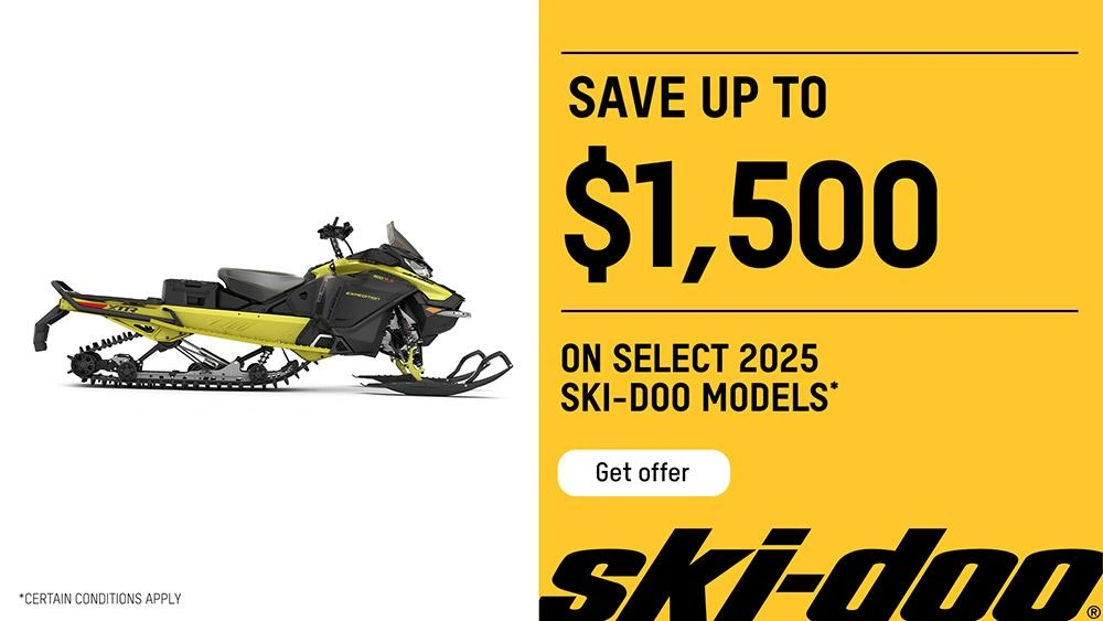 Save up to $1,500 on select 2025 Ski-Doo models alt