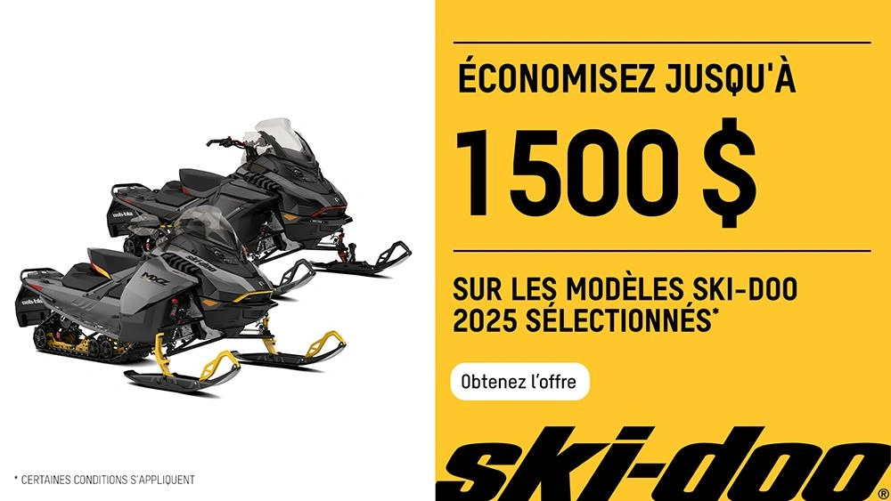 Obtenez 1 500 $ de rabais sur les motoneiges Ski-Doo 2025 sélectionnées alt