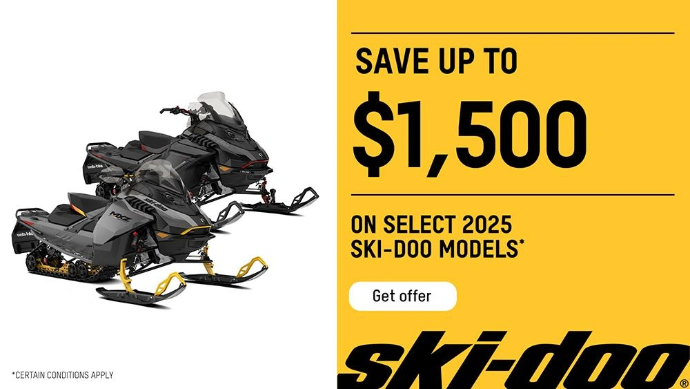 Save up to $1,500 on select 2025 Ski-Doo models alt