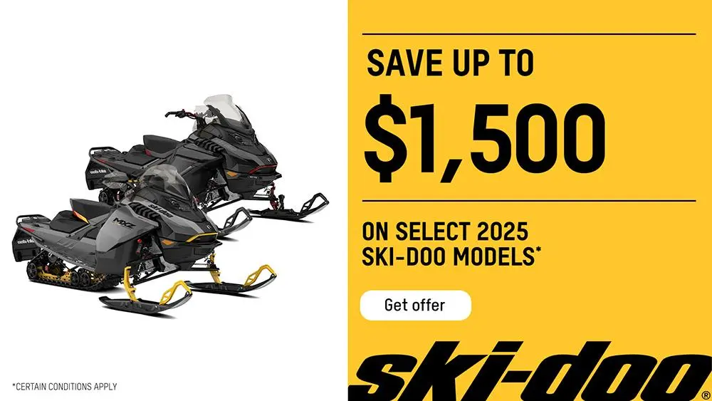 Save up to $1,500 on select 2025 Ski-Doo models
