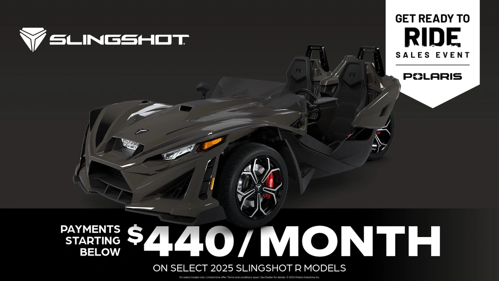 Payments Starting at $440 per month for Select Slingshot R Models alt