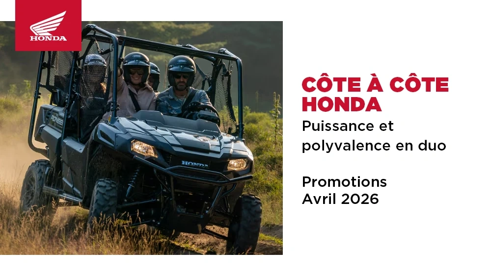 Offres Côte-à-Côte Honda - Avril 2026. alt