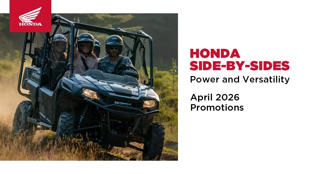 Honda Side-by-Side Offers - April 2026. alt