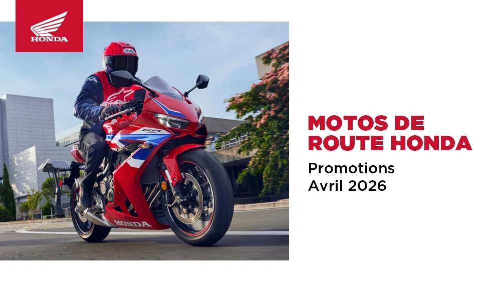 Motos de route Honda– Promotions avril 2026 alt