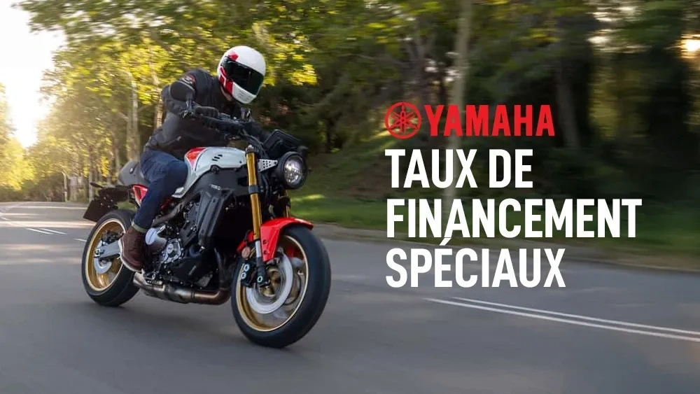 Taux de financement spéciaux sur certaines motocyclettes et scooters Yamaha neufs alt