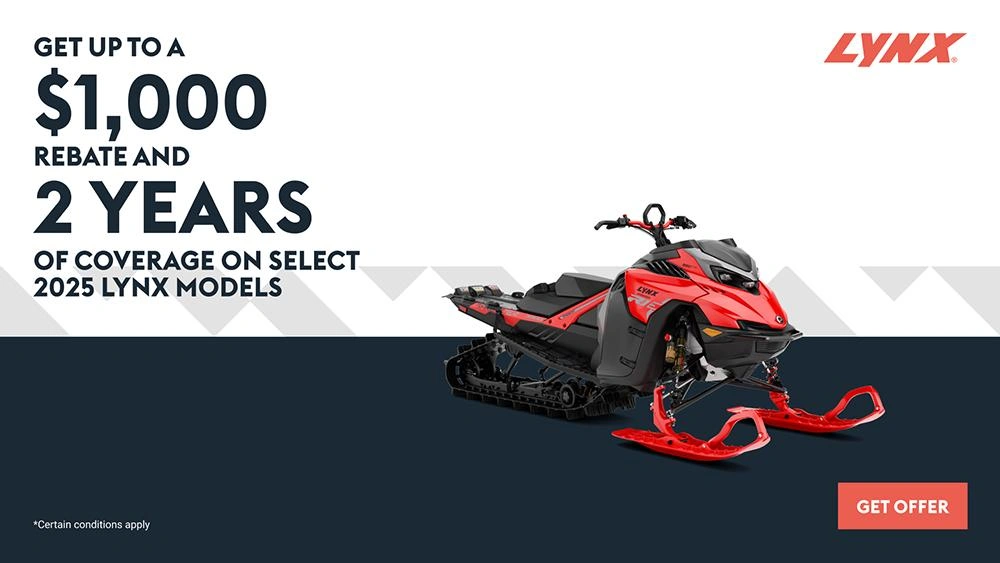 Get up to $1,000 or 2 years of coverage on select 2025 Lynx models alt