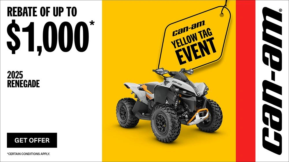 Save up to $1 000 rebate on select 2025 Renegade models alt