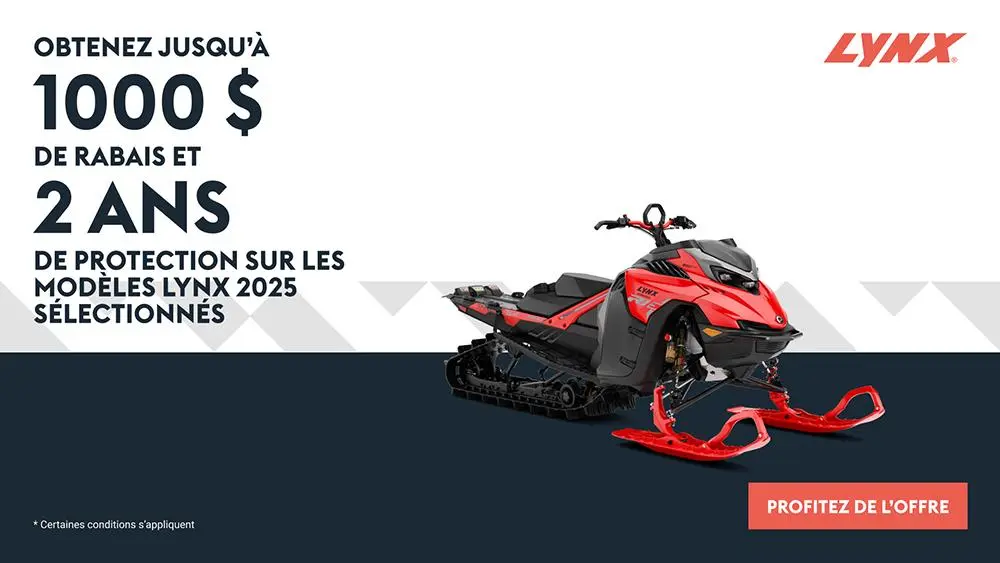 Obtenez jusqu'à 1000 $ de rabais sur les motoneiges Lynx 2025 sélectionnées