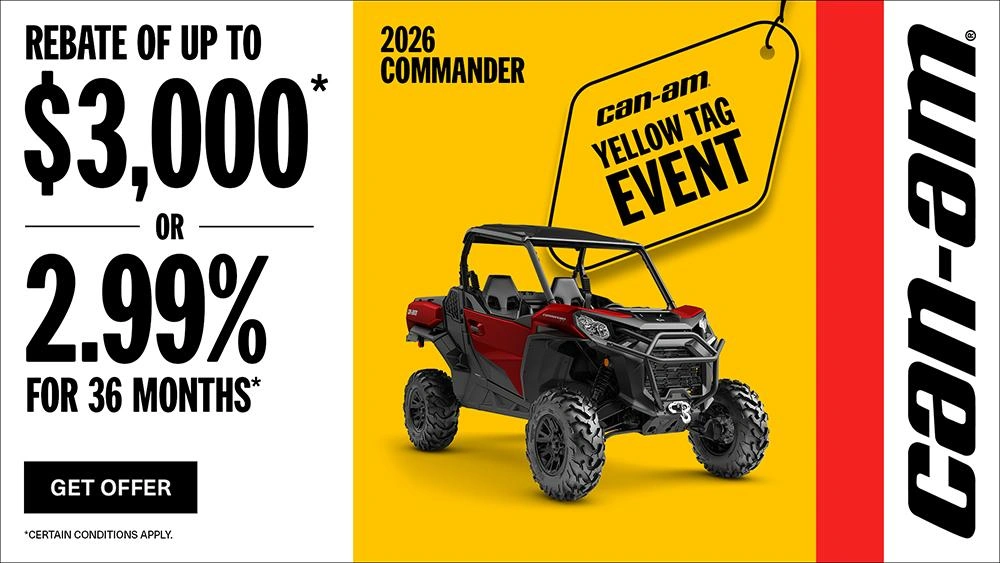 Save up to $3,000 or 2.99% for 36 months on select 2026 Commander alt