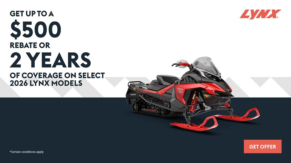 Get up to $500 or 2 years of coverage on select 2026 Lynx models alt