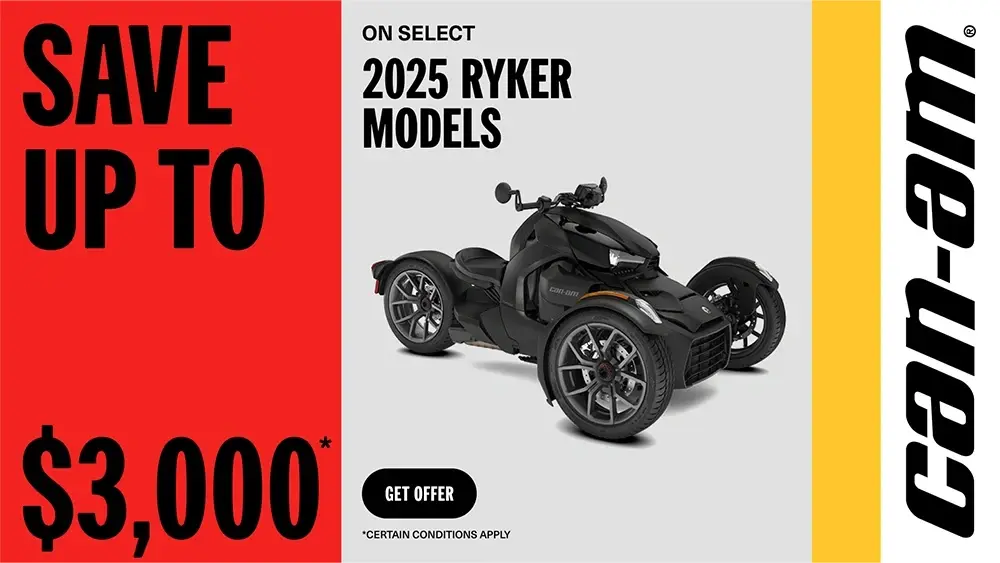 Save up to $3,000 on 2025 Ryker models