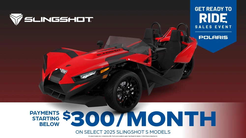 Payments Starting at $300 per month for Select Slingshot S Models alt