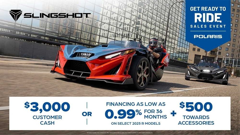 $3,000 Customer Cash or Financing offer for Slingshot R Models alt