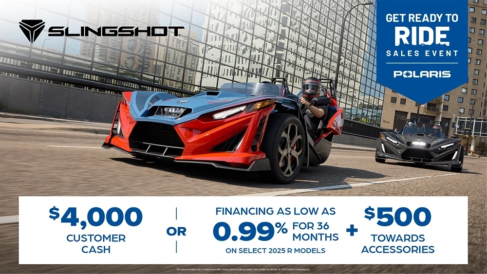 $4,000 Customer Cash or Financing offer for Slingshot R Models alt