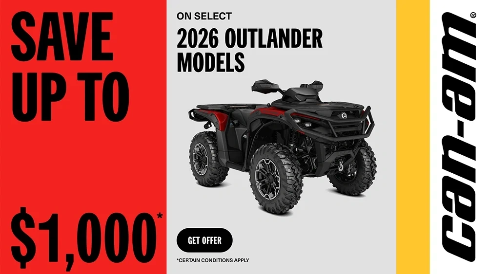 Save up to $1,000 on select 2026 Outlander models alt