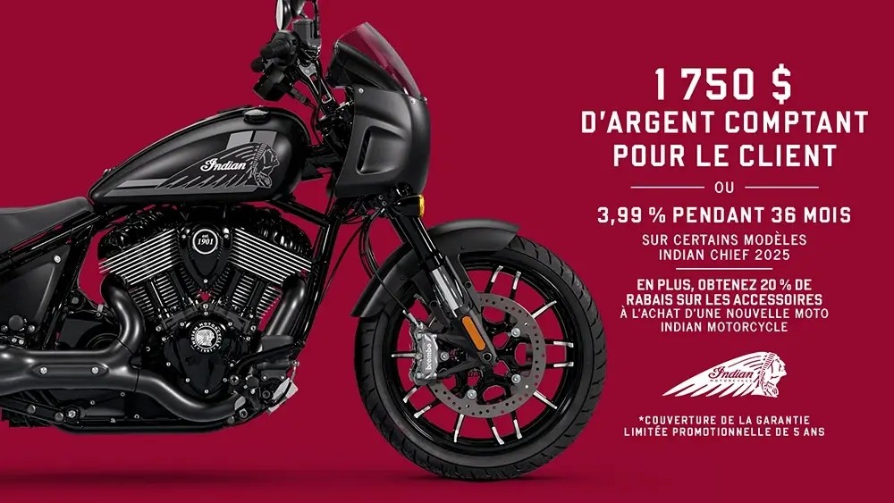 Remise client ou financement sur la Chief 2025