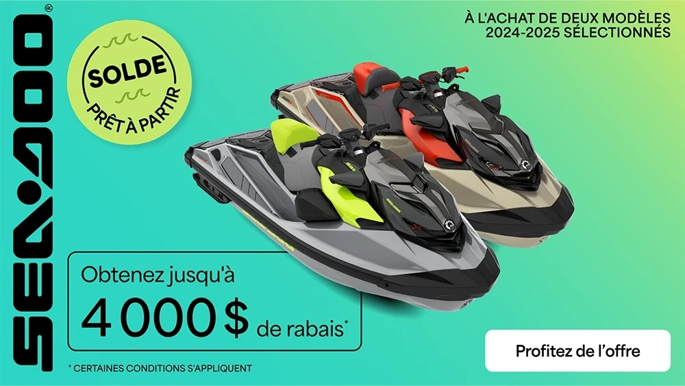 Obtenez jusqu'à 4 000 $ de rabais à l'achat de deux modèles 2024-2025 sélectionnés alt