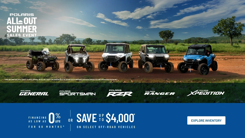 Polaris UTVs and ATVs on sale up to $4000 Off Select 2026 Off-Road Vehicles alt