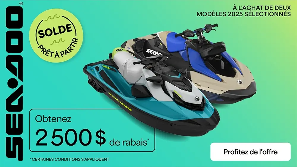 Obtenez 2 500 $ de rabais à l'achat de deux modèles 2025 sélectionnés