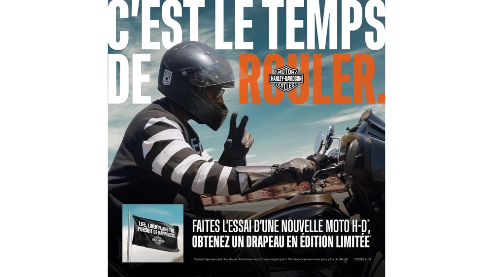 Faites l'essai d'une nouvelle moto H-D, Obtenez un drapeau En édition Limitée alt