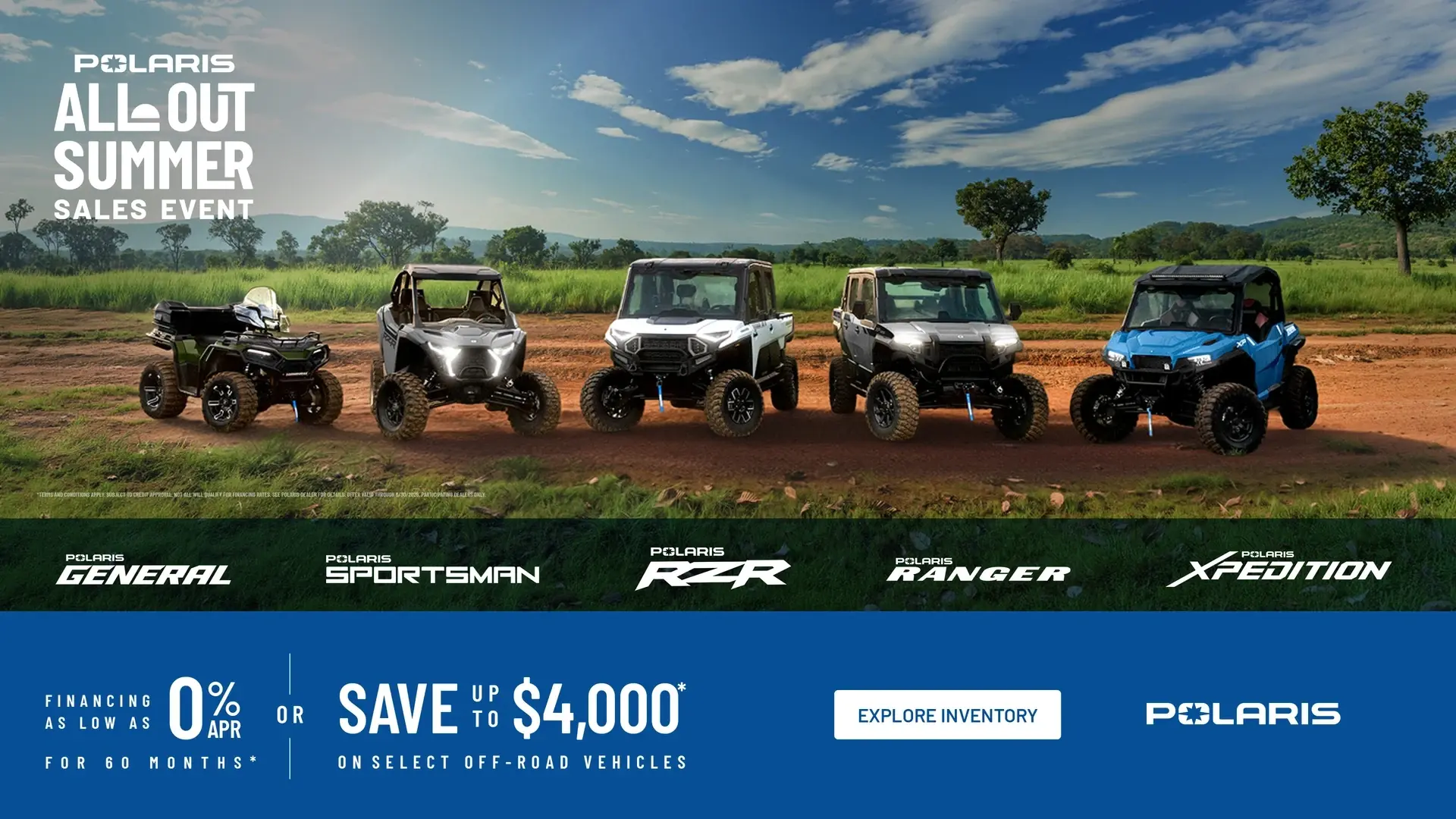 Polaris UTVs and ATVs on sale up to $4000 Off Select 2026 Off-Road Vehicles