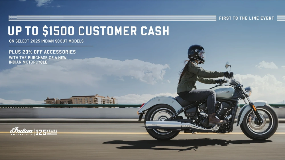 Promotion: Get up to $1500 Customer Cash & 1.99% for 36 months on select 2025 Scout Models alt
