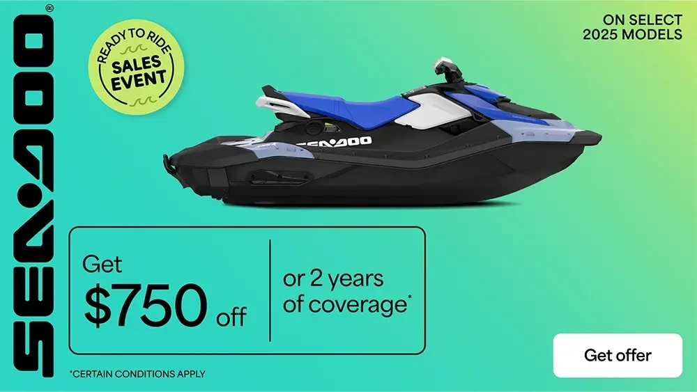 Get $750 off or 2 years of coverages on select 2025 Spark models