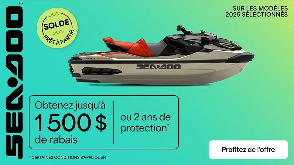 Obtenez jusqu'à 1 500 $ de rabais ou 2 ans de protection sur les modèles 2025 sélectionnés