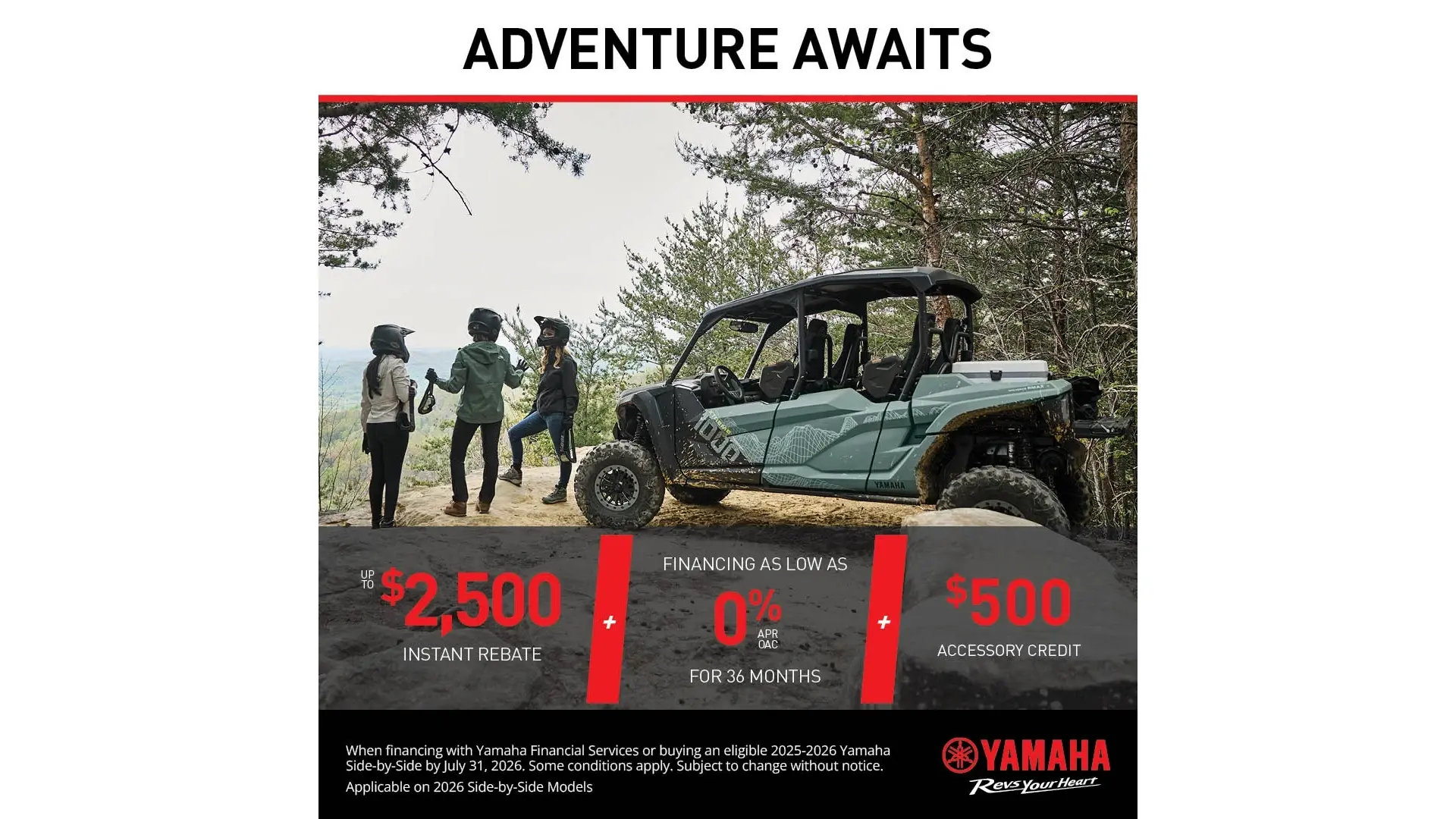 Adventure Awaits Sales Event - Side-by-sides