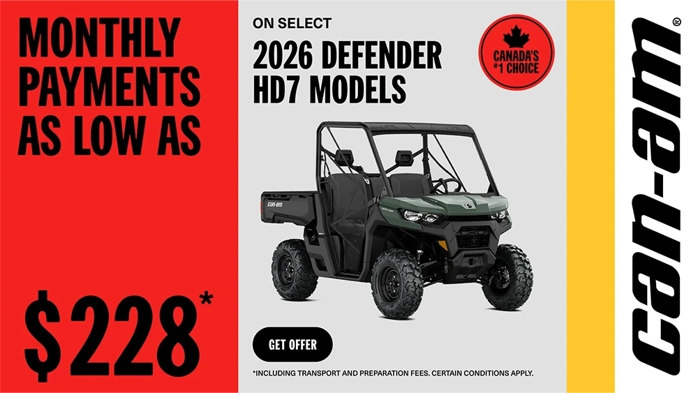 Monthly payment as low as $228 on select 2026 Defender HD7 models alt