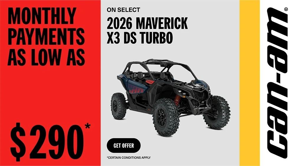 Monthly payment as low as $290 on select 2026 Maverick X3 DS Turbo models alt